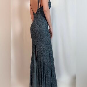 Cache Charcoal Backless Dress